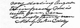 Link to Mary Baker Eddy's Sample Letter